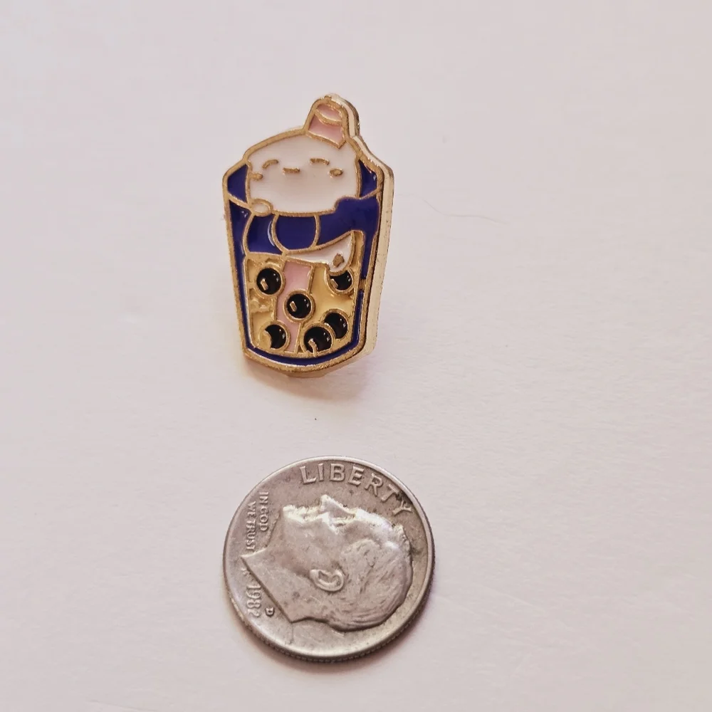 Kitty Cat Boba Tea Pin